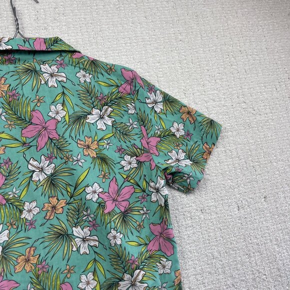 Maui & Sons Hawaiian Button Down Short Sleeve Men's Shirt Small Palm Tree Design - Picture 13 of 15